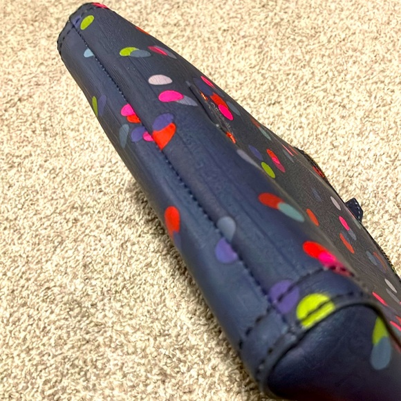 FOSSIL EMMA NAVY POLKA DOT CROSSBODY BAG WITH  KEY FOB - Picture 9 of 9